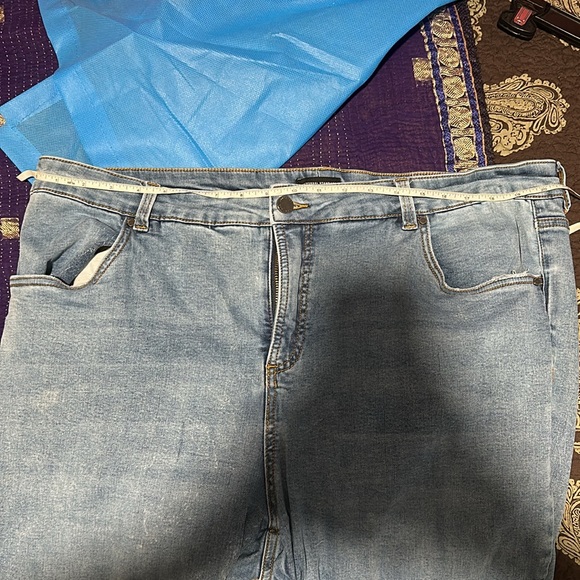 Universal Standard Sienna High Rise Skinny Jeans Distressed Blue 30” Sz 22L - Picture 6 of 6